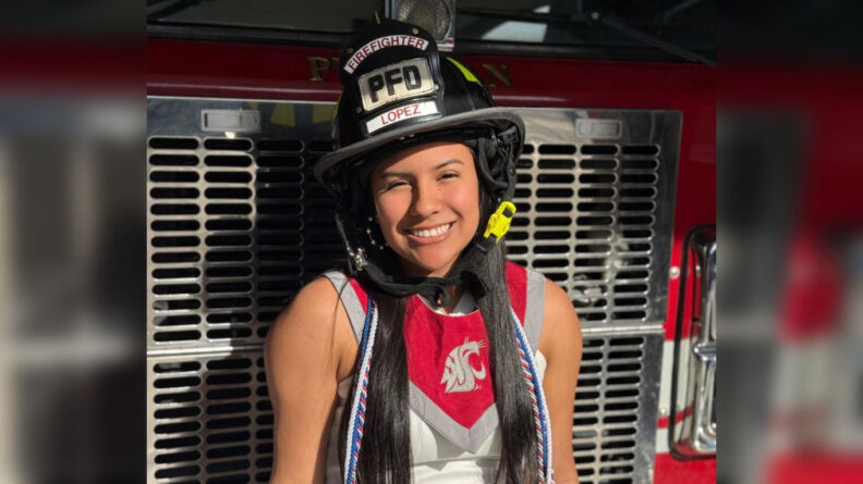 Grad photo of Lopez from May, 2025 when she graduated from nursing school.