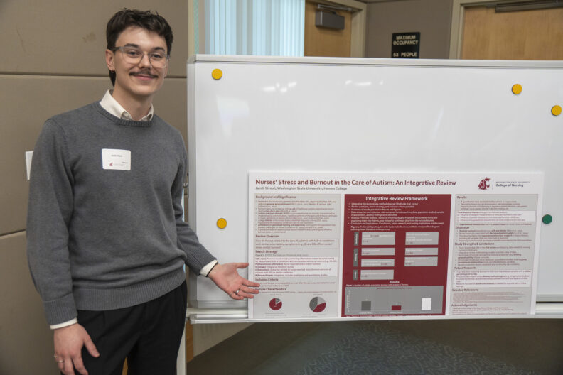 Jacob Streuli, BSN ’26, presented “Nurses’ stress and burnout in the care of autism: An integrative review”.