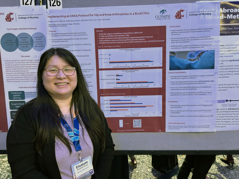 DNP student Elizabeth Wood at WIN 2026.