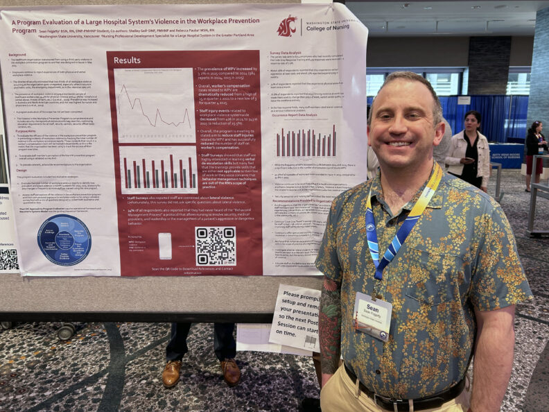 DNP Student Sean Patrick Fogarty at WIN 2026.