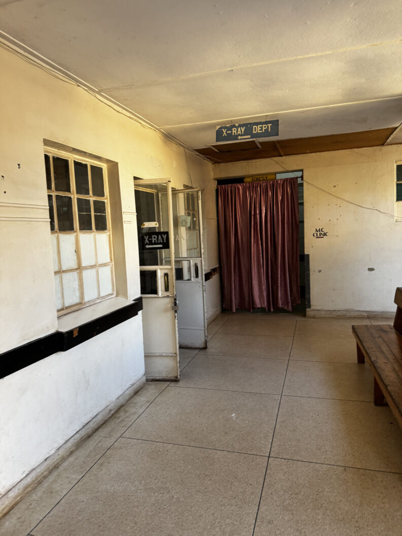 Hallway in Roan Antelope General Hospital leading to the X-Ray area. Photo: Abigail Elliott.