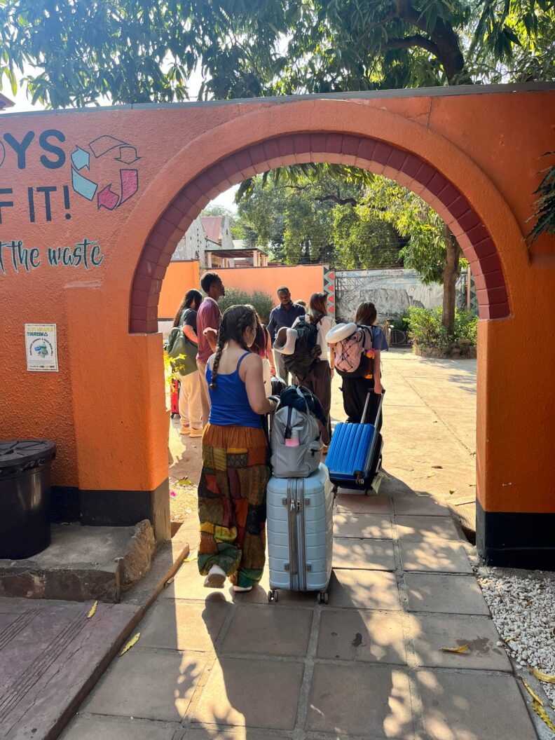 The study abroad group leaving Livingstone and heading to the airport. Photo: Greer Bainbridge.