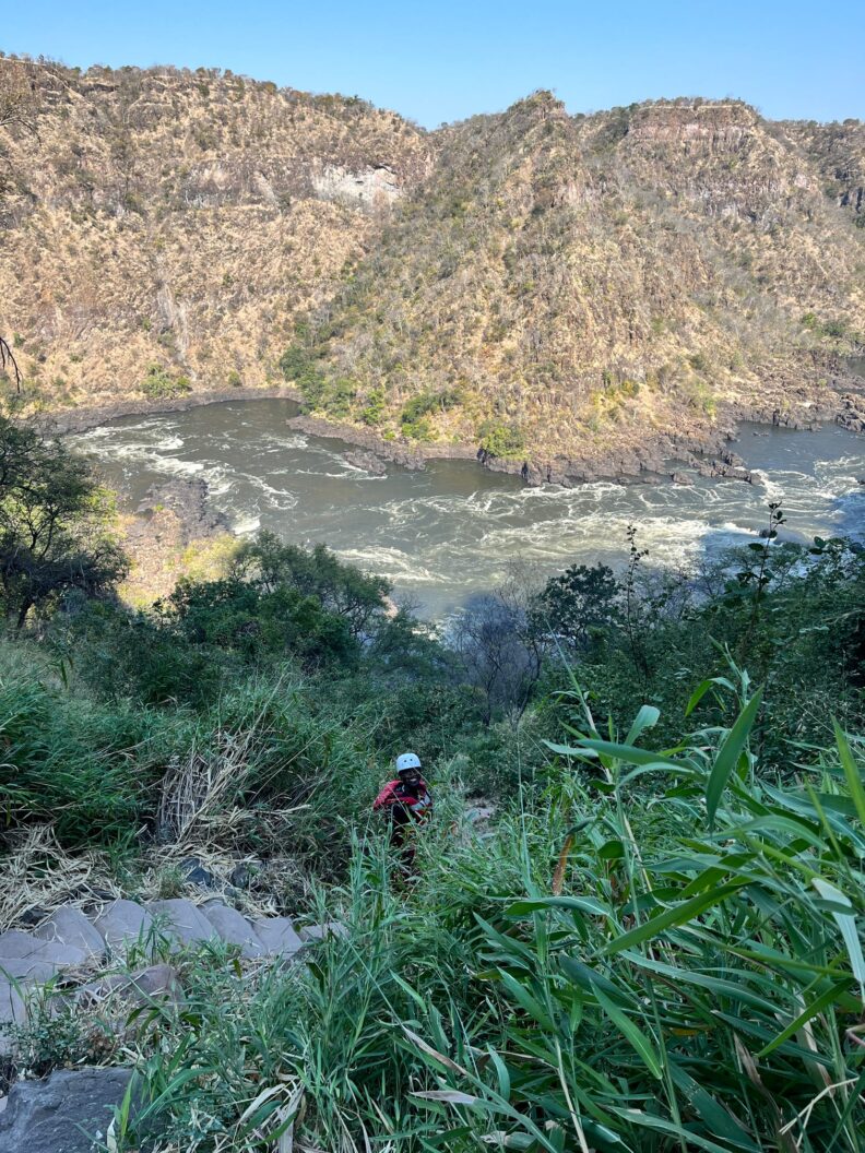 A picture of from the Victoria Falls Bridge. Photo: Greer Bainbridge.