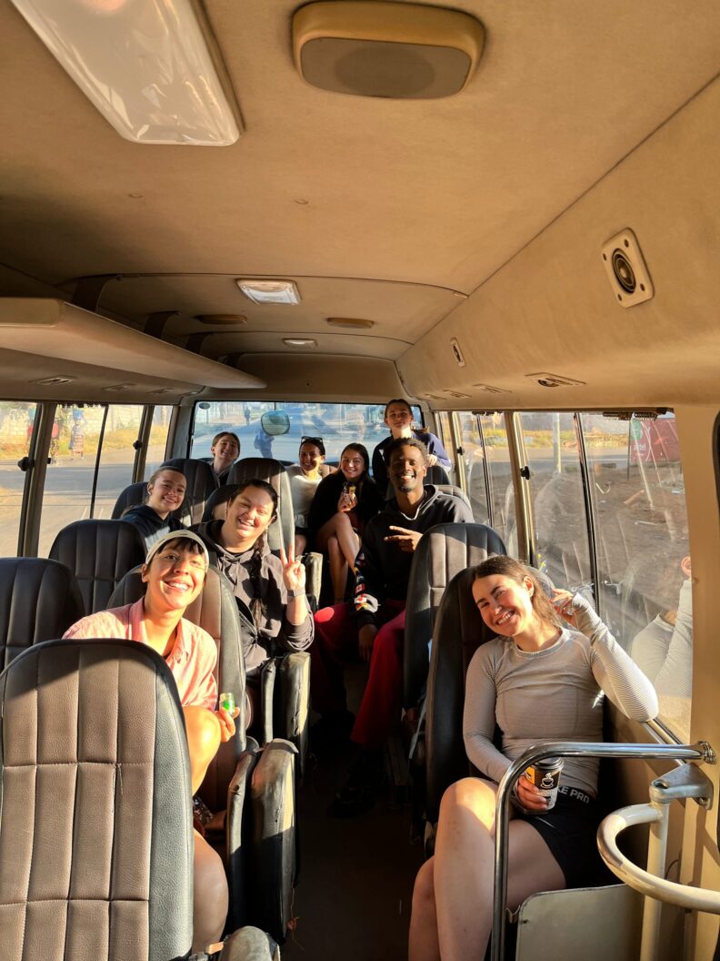 A group photo before hiking to see the Zambezi River. Photo: Greer Bainbridge.
