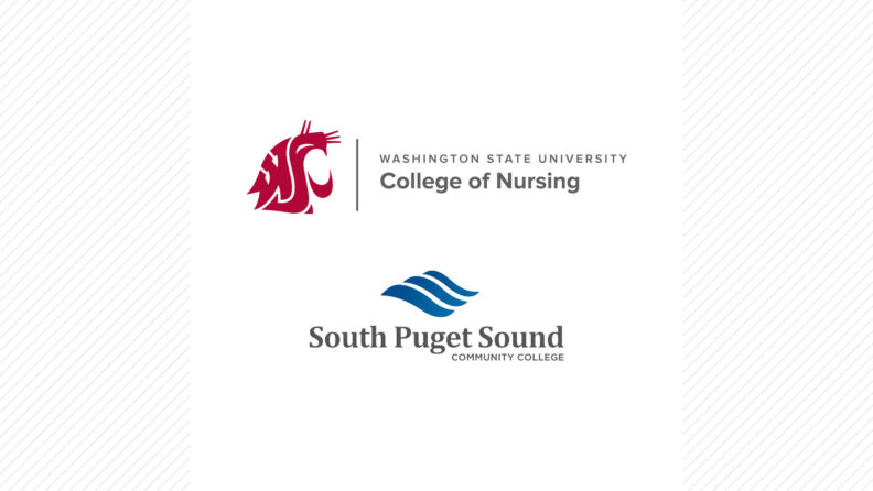 WSU College of Nursing and South Puget Sound Community College logos.
