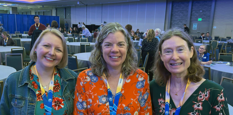 PhD Student Kristy Lancotti, Dr. Julie Postma, and Kathleen Hagan at WIN 2026.