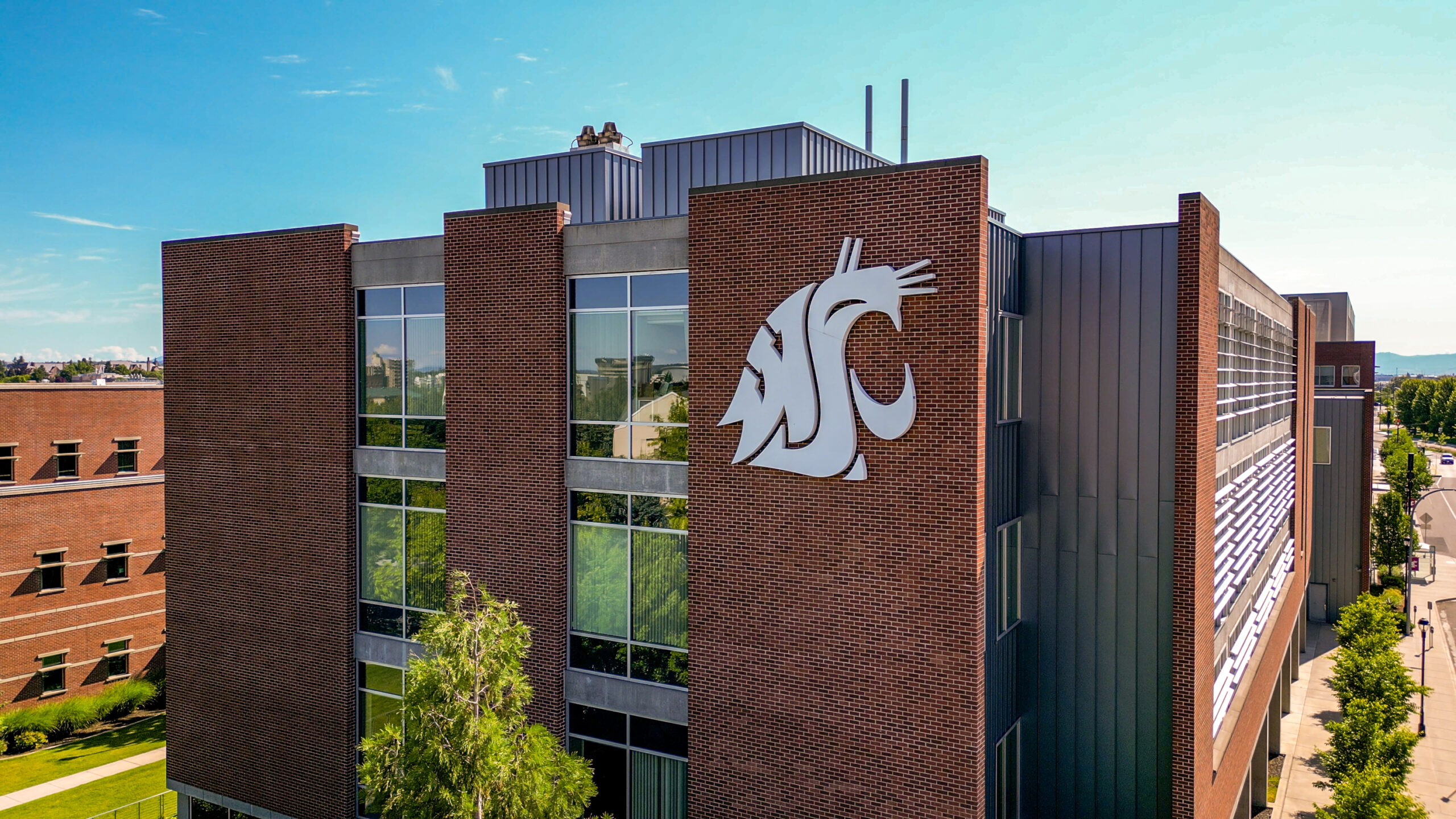 WSU College of Nursing from drone.