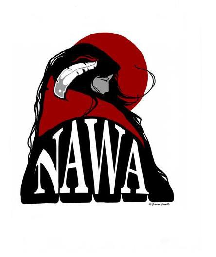 Photo is women with feather in hair with words NAWA