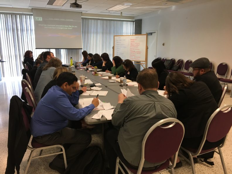 WSU Tri-Cities, Vancouver, and Everett faculty collaborate during a LIFT training.