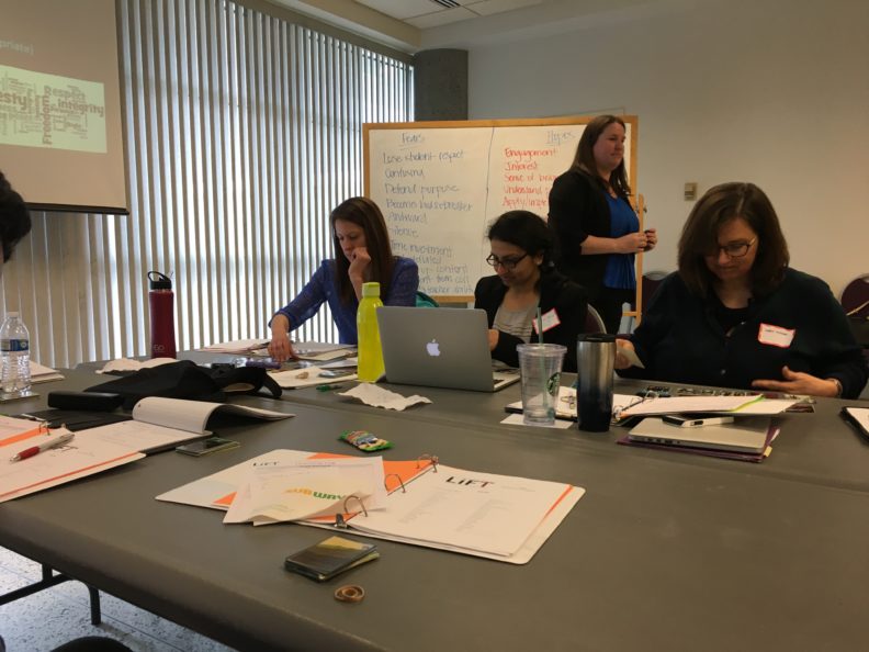 WSU Tri-Cities, Vancouver, and Everett faculty collaborate during a LIFT training.