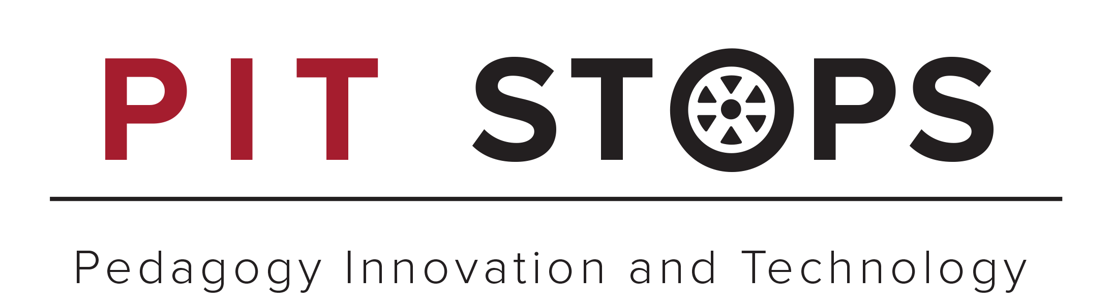 PIT Stops Logo: Pedagogy, Innovation, and Technology.