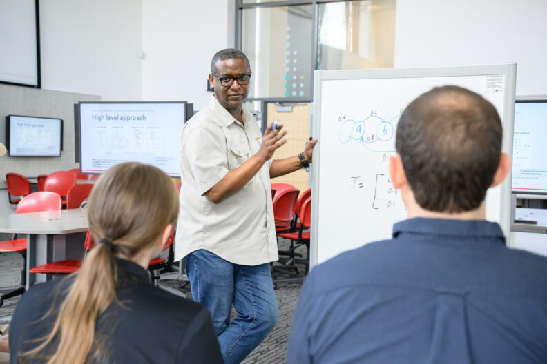 Assefaw Gebremedhin and students from the Voiland College of Engineering and Architecture, Tuesday, May 7, 2024.