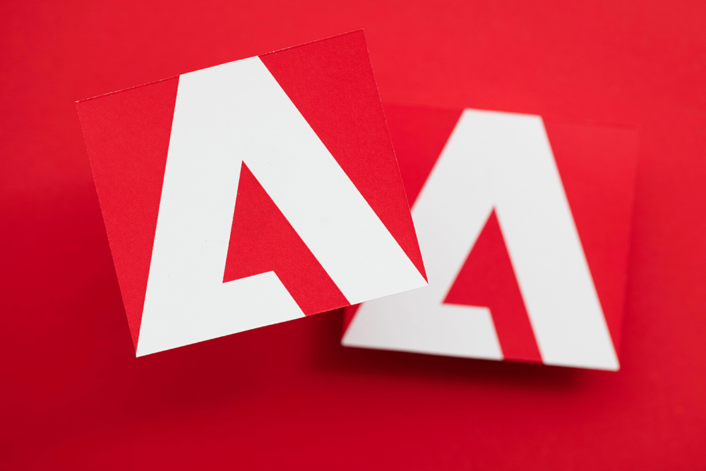 Red and white Adobe logo
