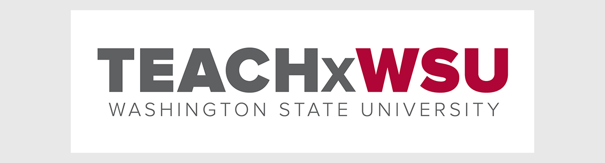 Logo of TEACHxWSU, Washington State University.