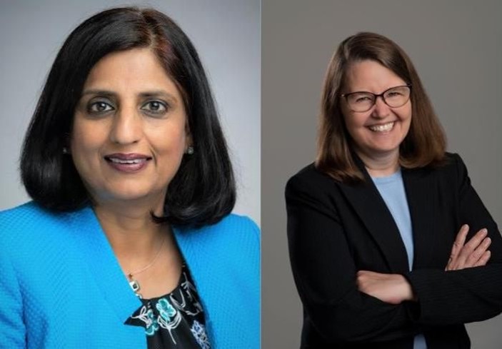 TEACHxWSU 2023 keynote address and workshop session presenters Rita Kumar and Brenda Refaei.