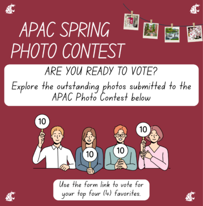 Image announcing WSU APAC photo contest voting open.