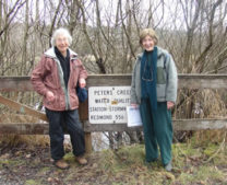 Master Gardener volunteers at stream monitoring site