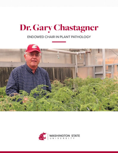 Informational brochure about the Dr. Gary Chastagner Endowed Chair in Plant Pathology campaign (PDF)