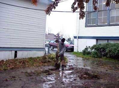 The site following turf removal.