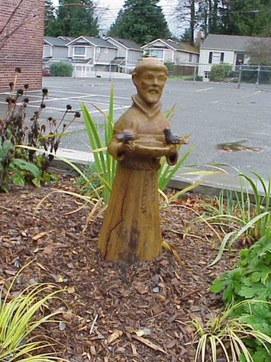 St. Francis in the garden.