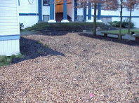 The freshly mulched and completed site.