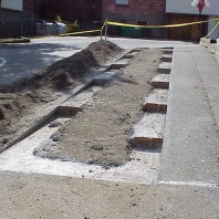 The beginning of construction on the educational bed.