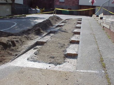 The beginning of construction on the educational bed.