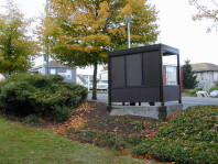 The beds around the bus stop prior to renovation.
