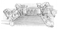 Site 1 plan pencil rendering of stairway