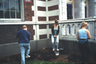 Preparing planting beds (May 20, 1999).