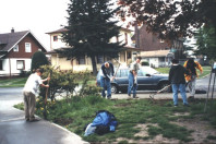 Weed removal and soil preparation (May 6, 1999).