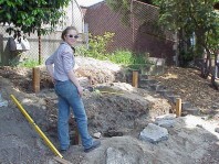 Building the terraces.