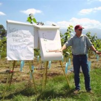 The results are presented to the group by Dr. Johnson.