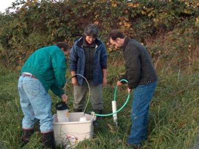 Groundwater sampling.