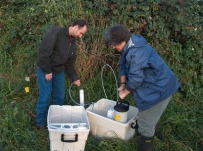 Groundwater sampling.
