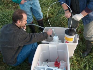 Groundwater sampling.