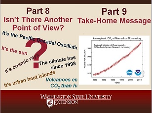 Climate Change Science Slideshow Parts 8 and 9 - Isn't There Another Point of View? Take Home Message (Summary).