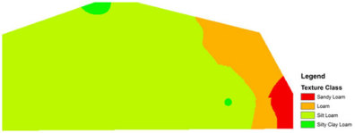 Full Circle Farm soil texture map, texture class.