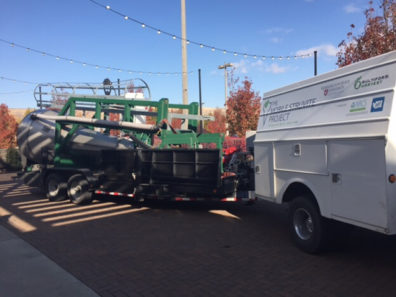 Stuvite processing cone lowered for transport on trailer.