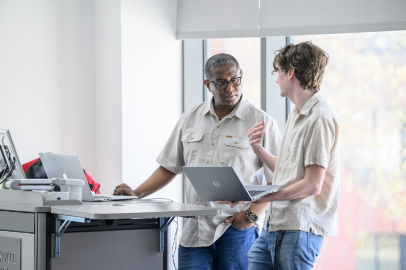 Professor and student image