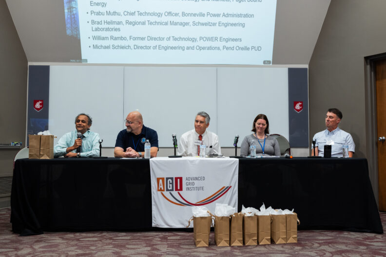 People sitting at a panel