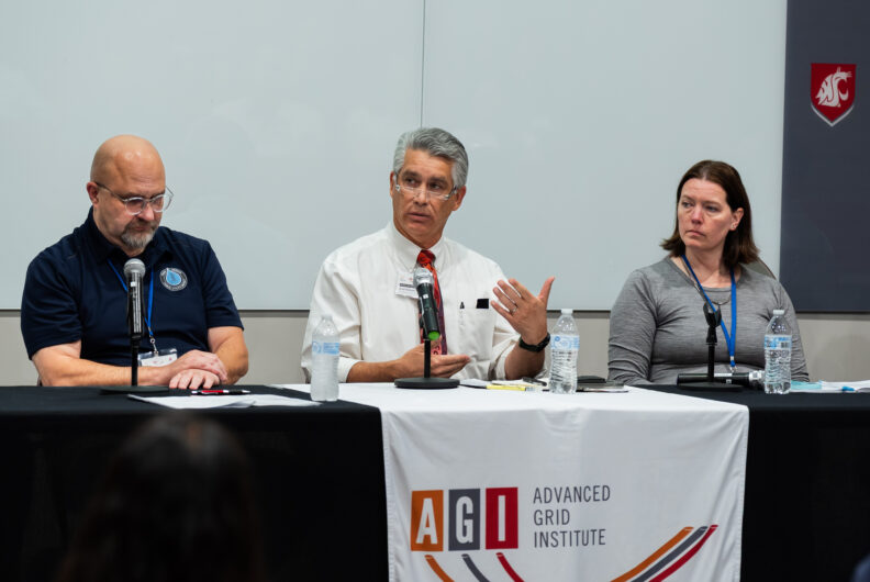 People sitting at a panel