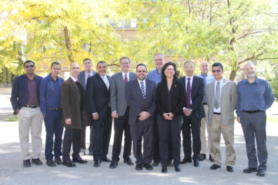 Faculty and researchers from University of Technology Sydney and Washington State University meet at Pullman to sign an official agreement launching the new Joint Center for Agricultural Robotics (Seth Truscott-WSU Photo).