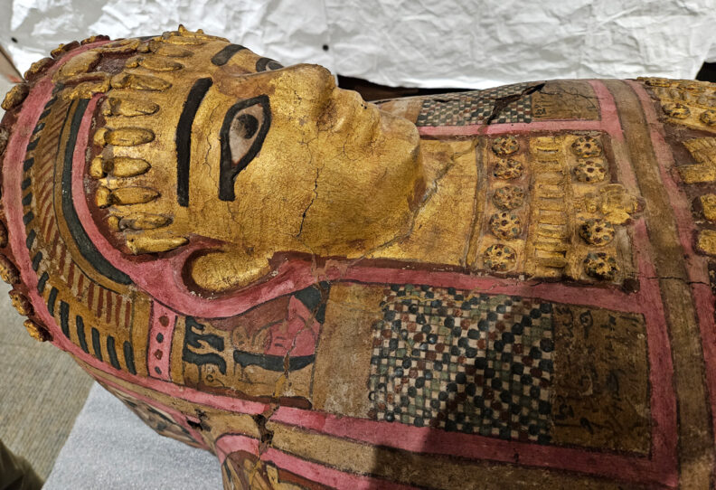 A second example of Egyptian blue pigment used on ancient artifacts
