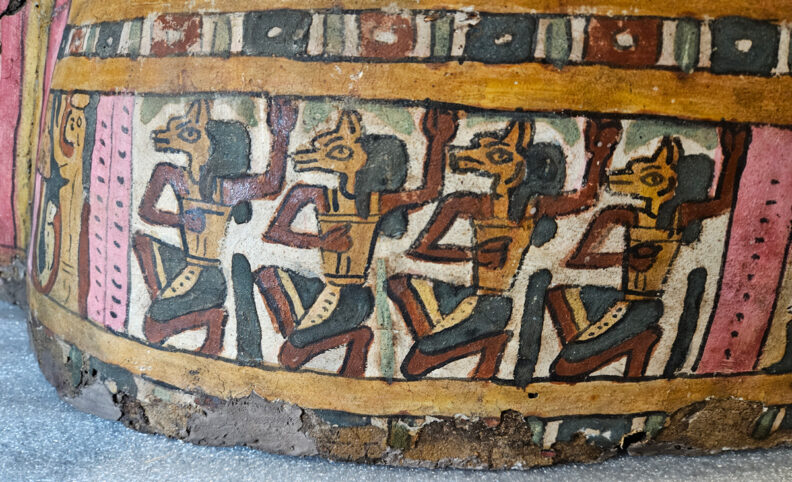An example of Egyptian blue pigment used on ancient artifacts