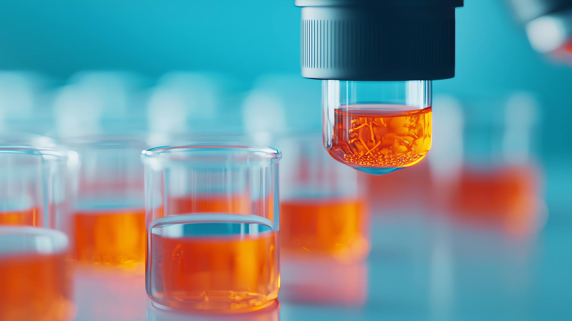 Studying synthetic materials.