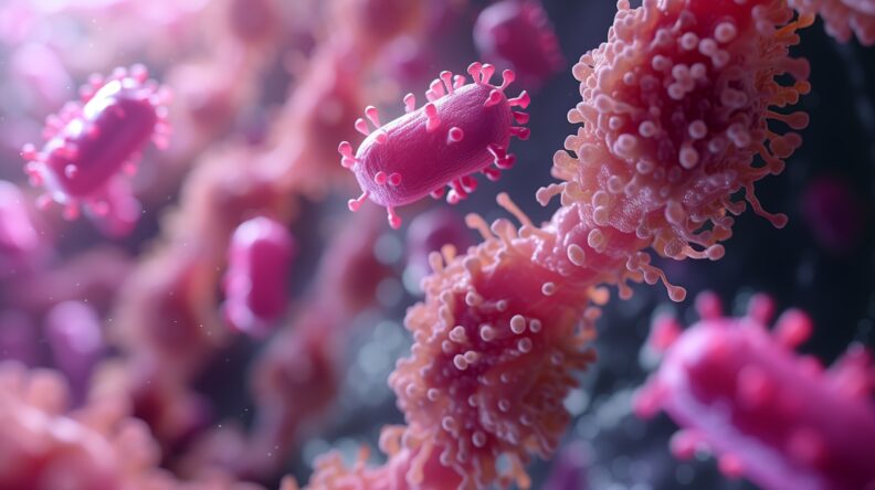 Microscopic rendering of germs.