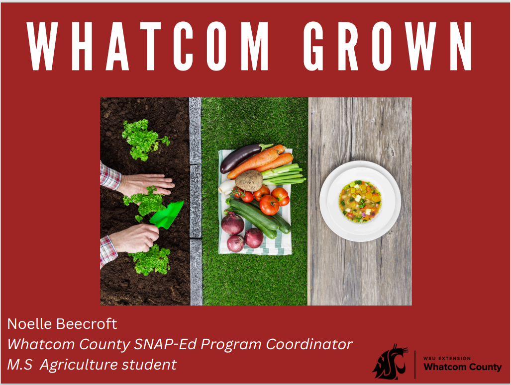 "Whatcom Grown" flyer.