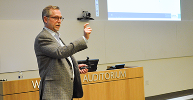 hauber gives a seminar