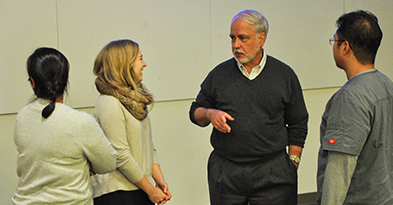 Krieter with students